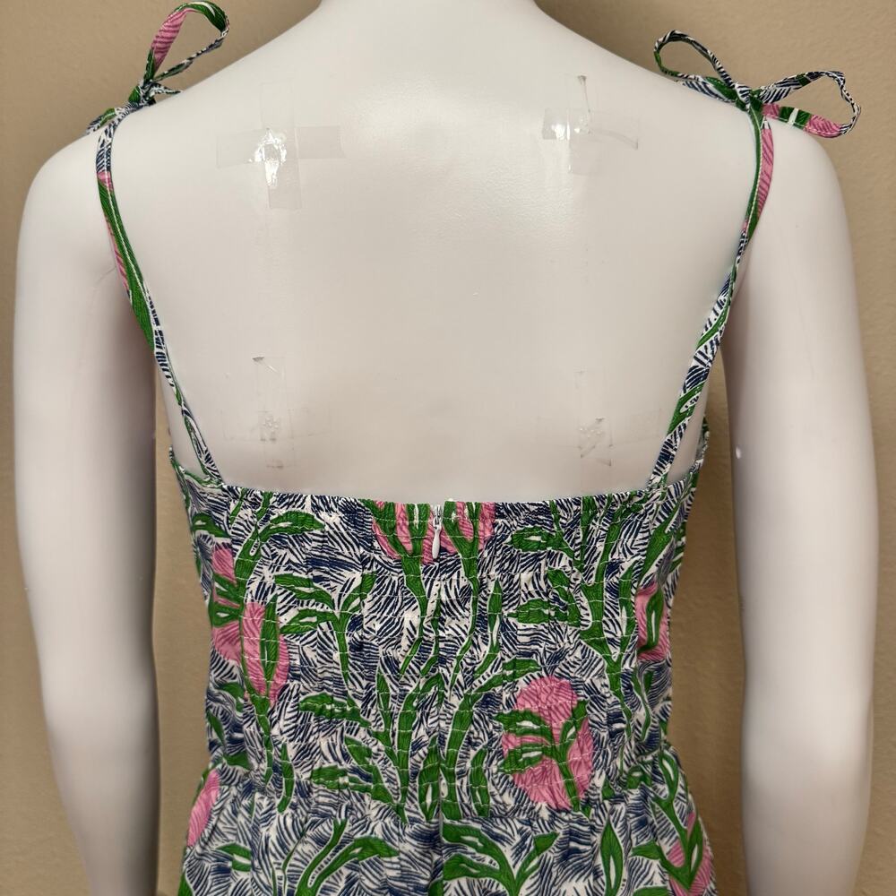 NWT Liberty & Justice Midi Dress Small Pink Green Tropical Resort Vacation - Picture 8 of 12